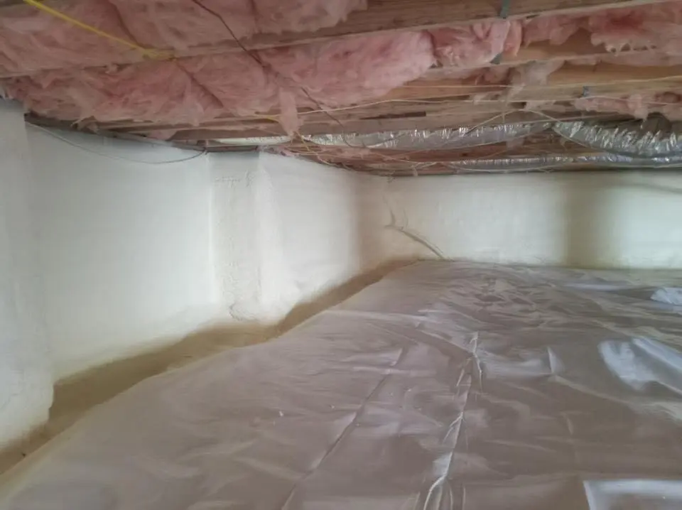 Crawl space encapsulation with closed-cell spray foam for Roof Waterproofing in Valley